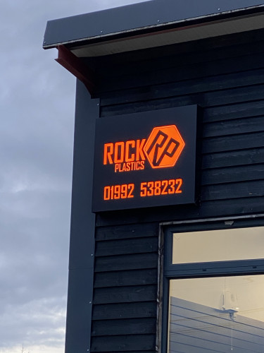 rock plastics sign light